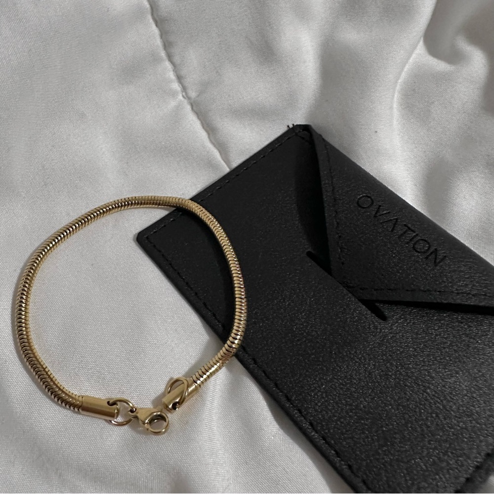 NWT Ovation 18k Gold Cable Bracelet